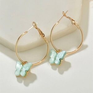 3/$30 💛 Butterfly Hoop Earrings
